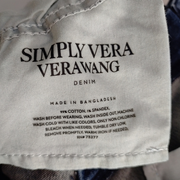 Simply Vera Vera Wang Women's Blue Stretch Straight Leg Pants Crop Jeans… - Picture 11 of 11